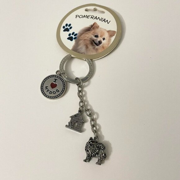 Little Gifts Pomeranian Dog Key Chain With Charms Dogs - Picture 15 of 16